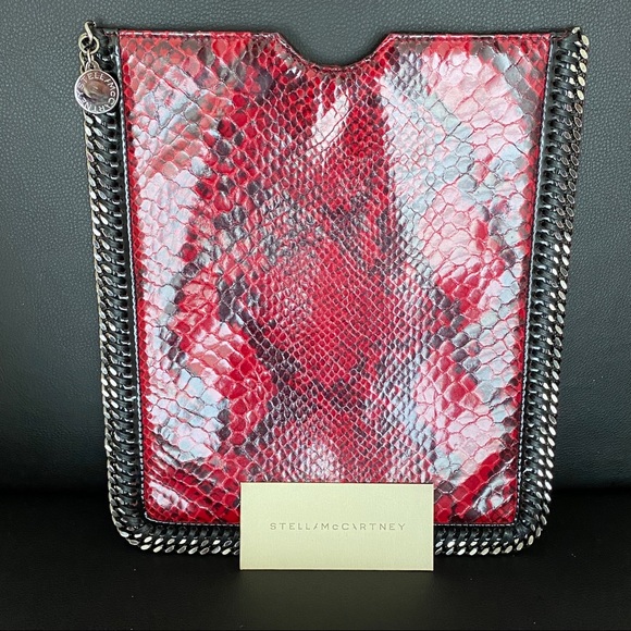 STELLA MCCARTNEY Faux Python Red IPad Case RARE - Picture 2 of 4